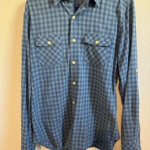 Vince Blue Checkered Men's Shirt